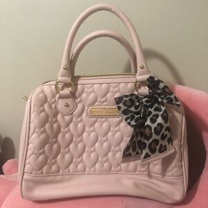 Betsey Johnson Quilted Heart Bowler Bag